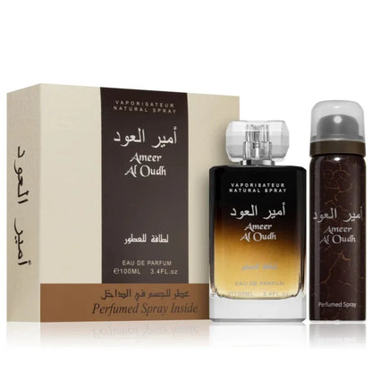 Set Ameer Al Oudh Lattafa 100ml + Deodorant Spray 50ml